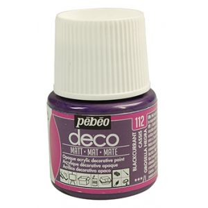 Farba Pebeo Deco Matowa 45ml, Fioletowa/112 Blackcurrant Cassis